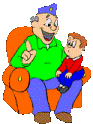 Father and Son Cartoon